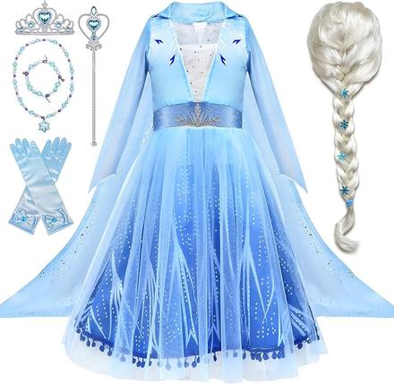 7-dielny kostým frozen elsa - ľadové kráľovstvo, 