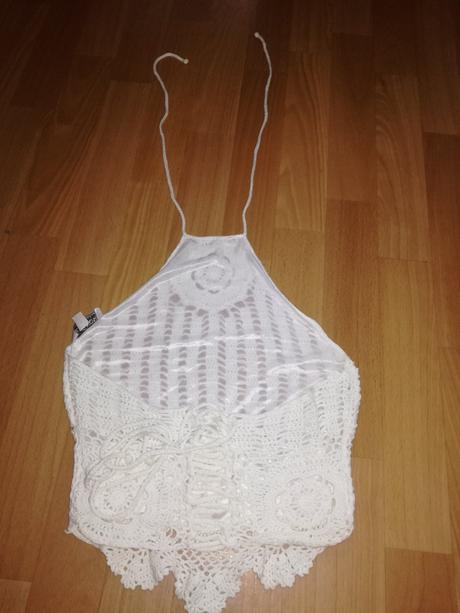 Hačkovaný biely top s, terranova,s