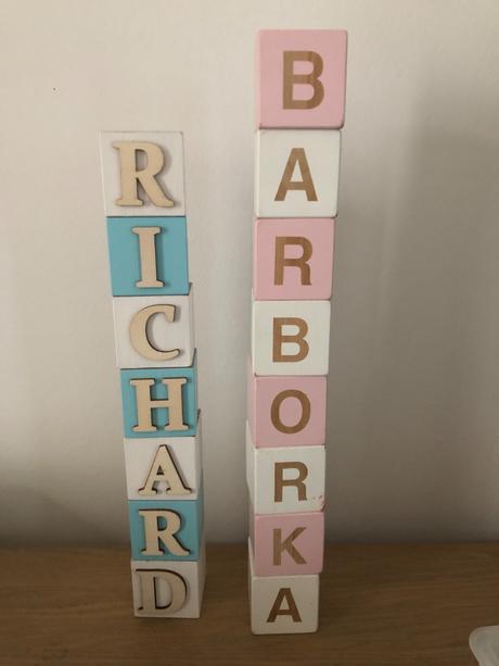 Drevené kocky s menami richard barborka, 