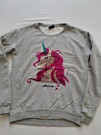 Oteplena mikina jednorozes 7,50e, xs