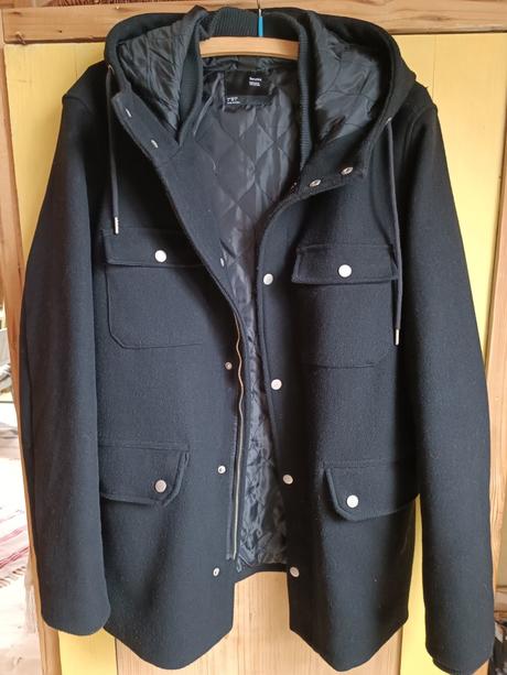 Kabát - bunda, bershka,l