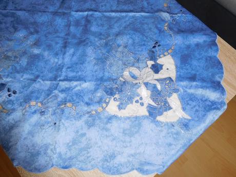 Obrus vianočný saténový-87 x 87cm,, 