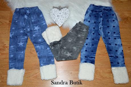 Detské zateplené legíny bavlnené, 80 - 176