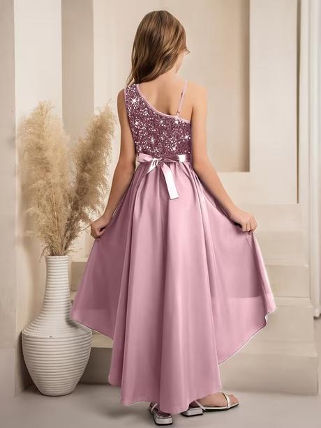 Malvína- dievčenské spoločenské šaty- 9-12r ružová, 128 / 134 / 140 / 146 / 152