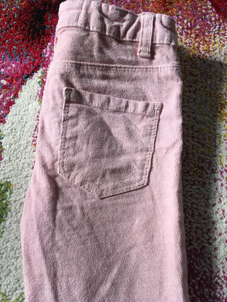 Ružové trblietave nohavice, denim co,122