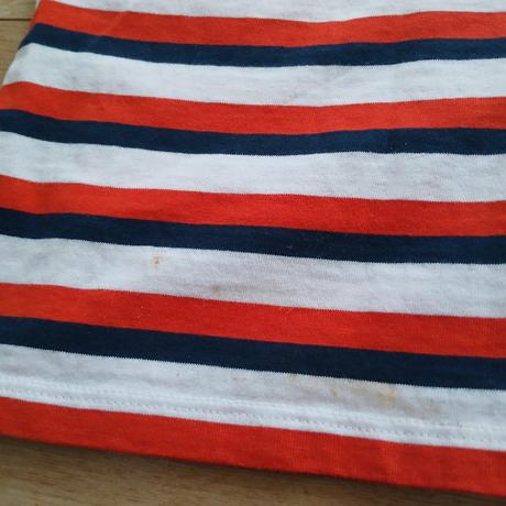 Bielo-červeno-modré pásikavé dlhé bavlnené šaty, tchibo,46