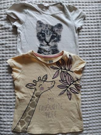 2x tričko, h&m,110