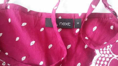 Vysivane tricko na ramienka next, vel.s/m, next,m