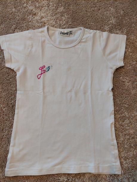 10 x tričko s krátkym rukávom pre dievča na 7 roko, 122