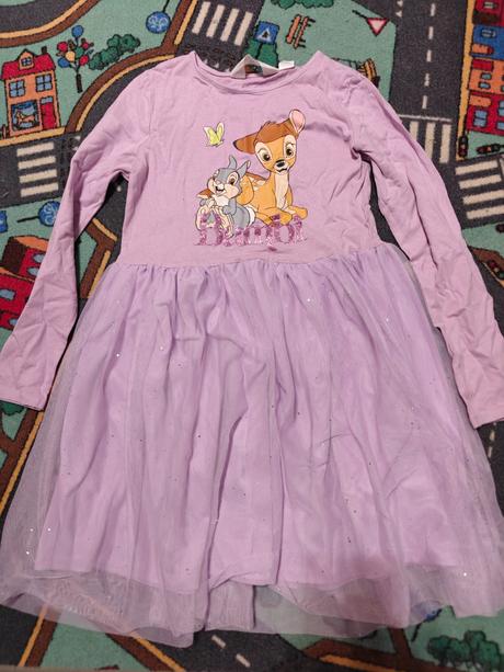 Šaty s bambi, h&m,140