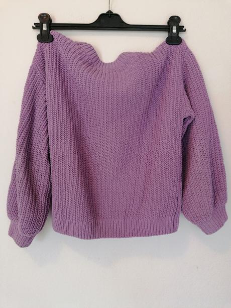 Fialový sveter pre 8_10r, h&m,134