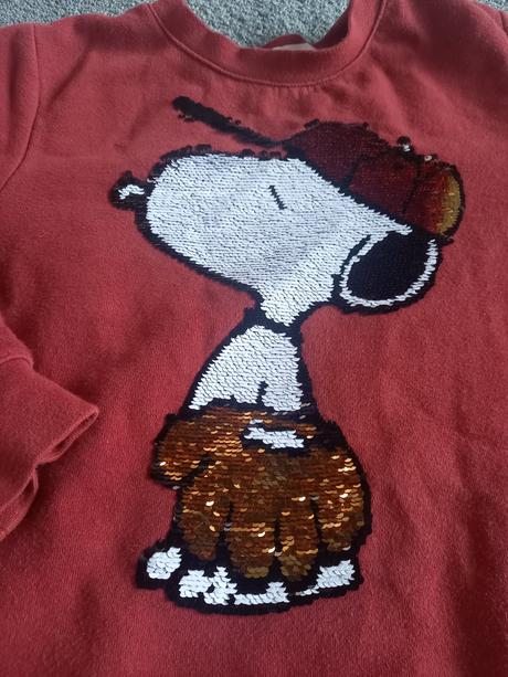 Mikina hm snoopy unisex v.122/128, h&m,122