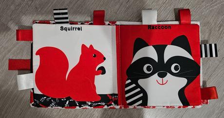 Senzorická knižka kontrastová čiernobiela s červen, 