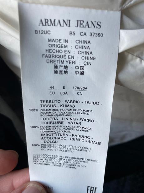 Elegantná prešívaná  bunda armani, armani,40