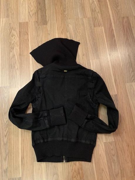 Jarná riflová bunda čierna - veľmi pekná a štýlová, mango,xs