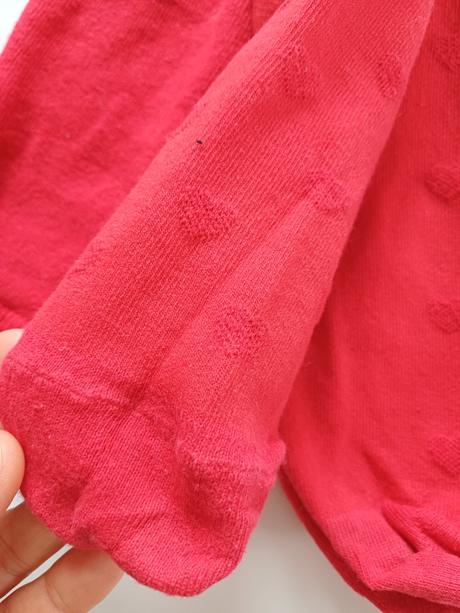 Pančuchy - červené srdiečkové, 140