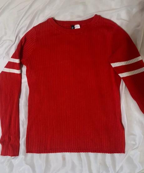 Červený svetrík h&m, h&m,m