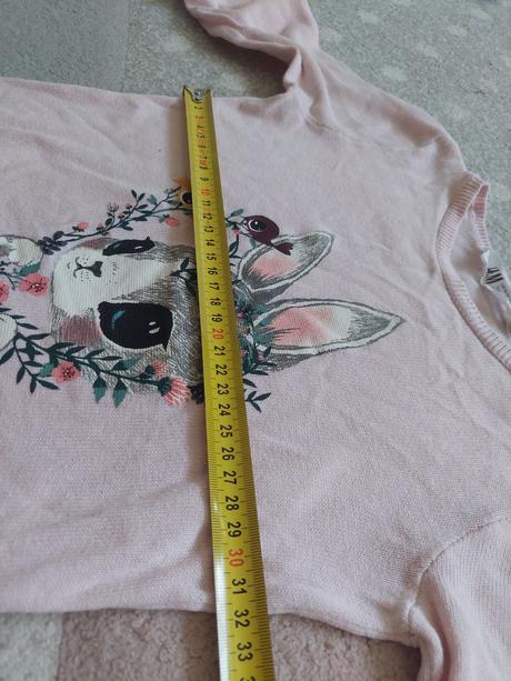 Svetrik so zajkom veľ.98/104, h&m,98