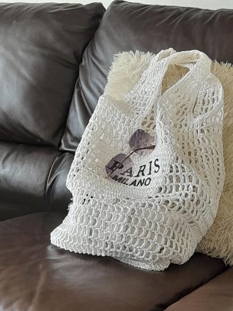 Pletená háčkovaná značková taška paris, 