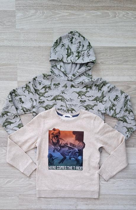 Mikina dinosaury zn. h&m(s poštou), h&m,134