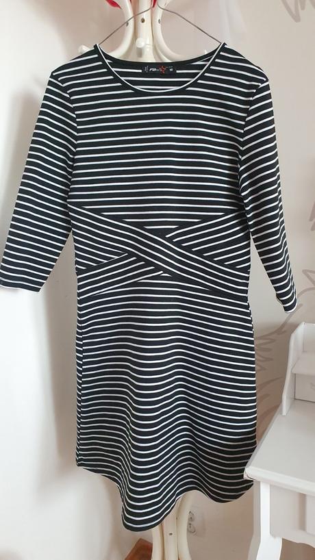 Pruhovane šaty, fishbone,m