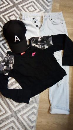 Nike elastická mikina do pása xs/s, nike,xs