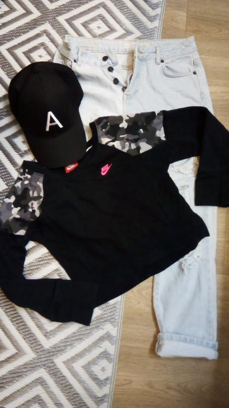 Nike elastická mikina do pása xs/s, nike,xs