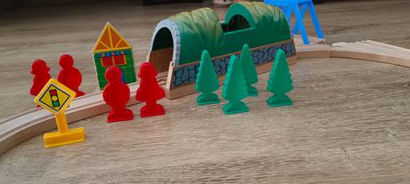 Drevená vláčiková zostava 76 ks, zn.carousel, 