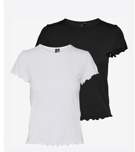 Vero moda 2x tričko vlnitý lem - vel.xs, vero moda,xs