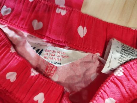 Tenké srdiečkové džegíny, h&m,128