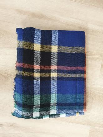 Dámsky hrubý károvaný šál, 