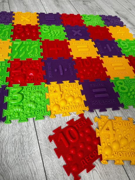 Ortopedicke masazne puzzle cisla,