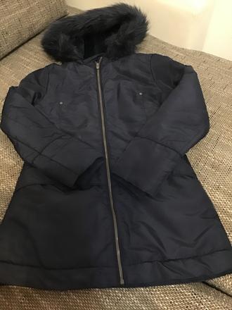 Zimná dlhá bunda s kapucňou, s