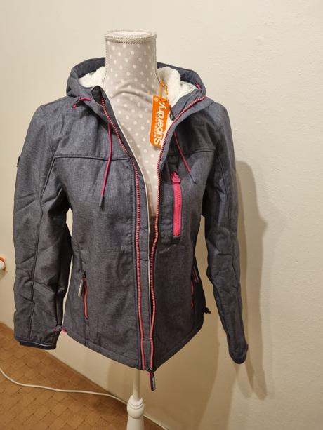 Modro-ružová športová bunda superdry s, superdry,s