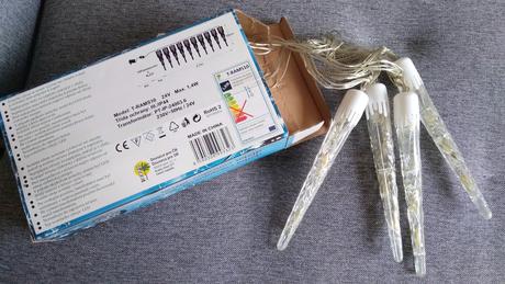 Kvapkajúce cencúle reťaz girlanda ako nové svetlo, 