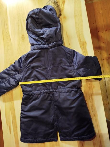 Tmavomodrá zimná bunda, h&m,116