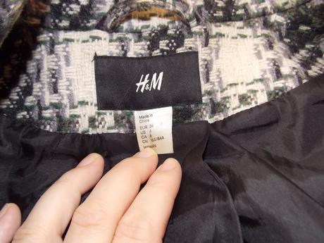 Elegantný kabát, h&m,36