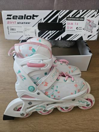 Kolieskove korcule 2v1 velkost 33-36, zealot,33