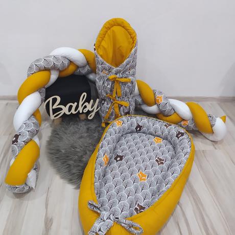 Vrkoč - pletený mantinel do postieľky, šírka (cm): 30,dĺžka (cm): 100