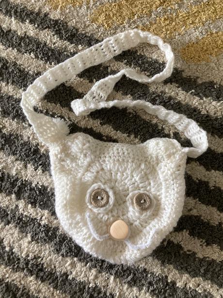 Mačičková pletená kabelka, 