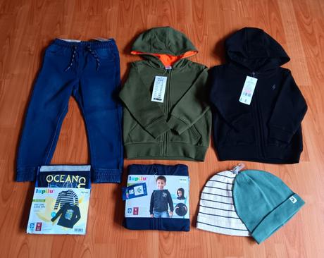 Nové tričká, tielka, mikiny, tepláky veľ. 98/104, 104–116 / 86–98