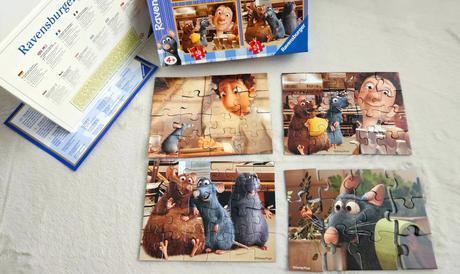 Puzzle ravensburger disney, ratatouille, 4x puzzle,