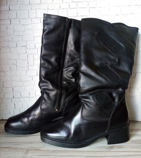 Čierne vysoké dámske čižmy v.40, 40