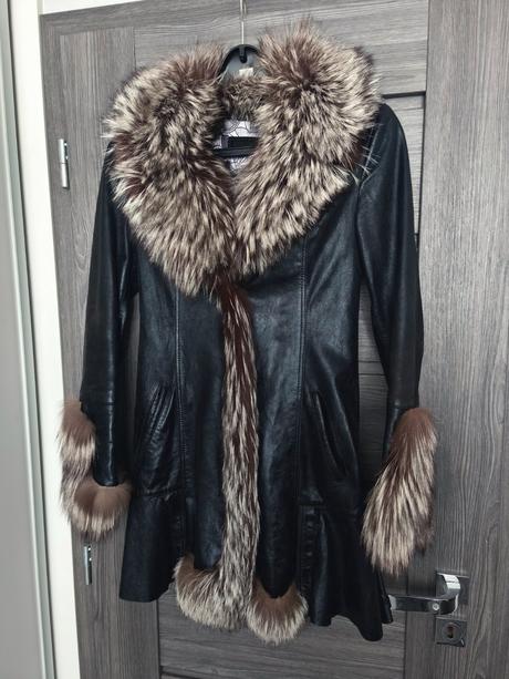 Kozeny kabat s polarnou liskou rivorossi, s