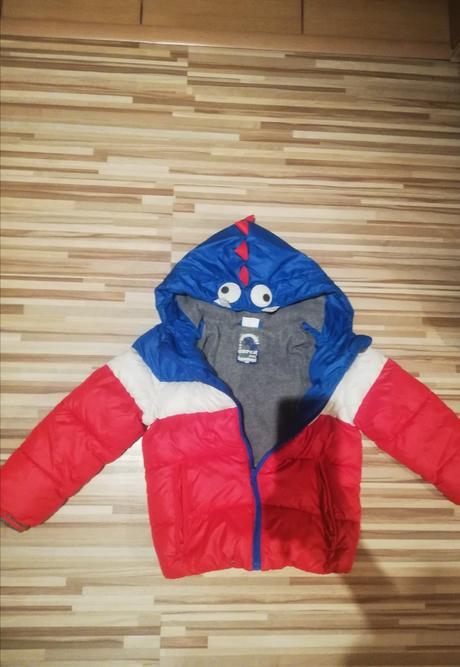 Nádherná tepla dino bundička v. 122, f&f,122