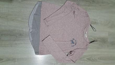 Pulover s falošnou košeľou, h&m,164