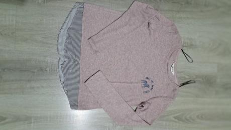 Pulover s falošnou košeľou, h&m,164