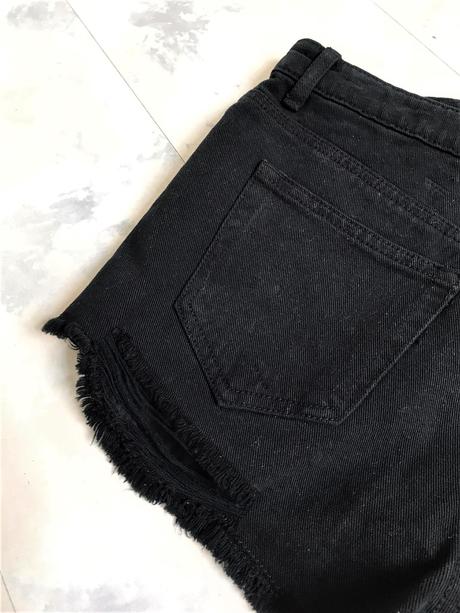 Ostranbané riflové kraťasy s vyšším pásom, tally weijl,s