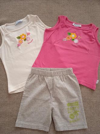 Set kraťasy + 2 ks tielko klitzeklein babywear, 92