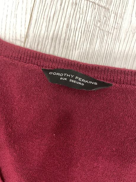 Burgundový svetrík, dorothy perkins,s